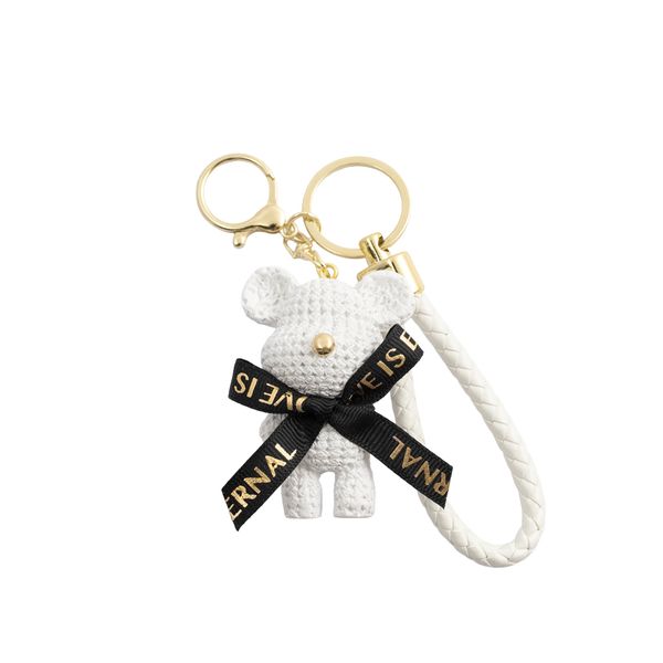 Hovedbilde Veskepynt Bamse Hvit