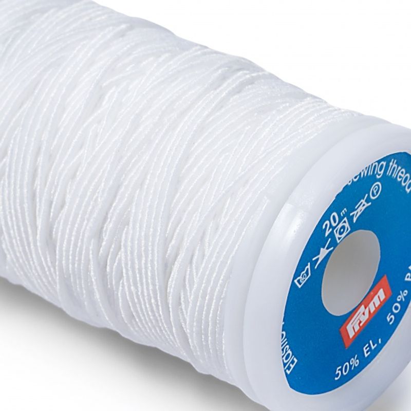 Elastisk sytråd Hvit