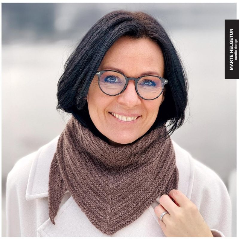 Rillespill sjal i REN Cashmere