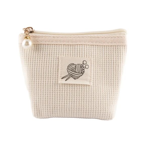 Hovedbilde Strikkeveske Krem 13x10cm