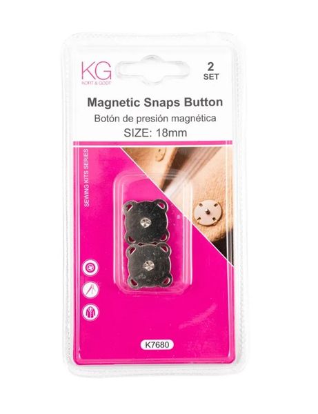 Hovedbilde Magnetknapp Sølv 18mm