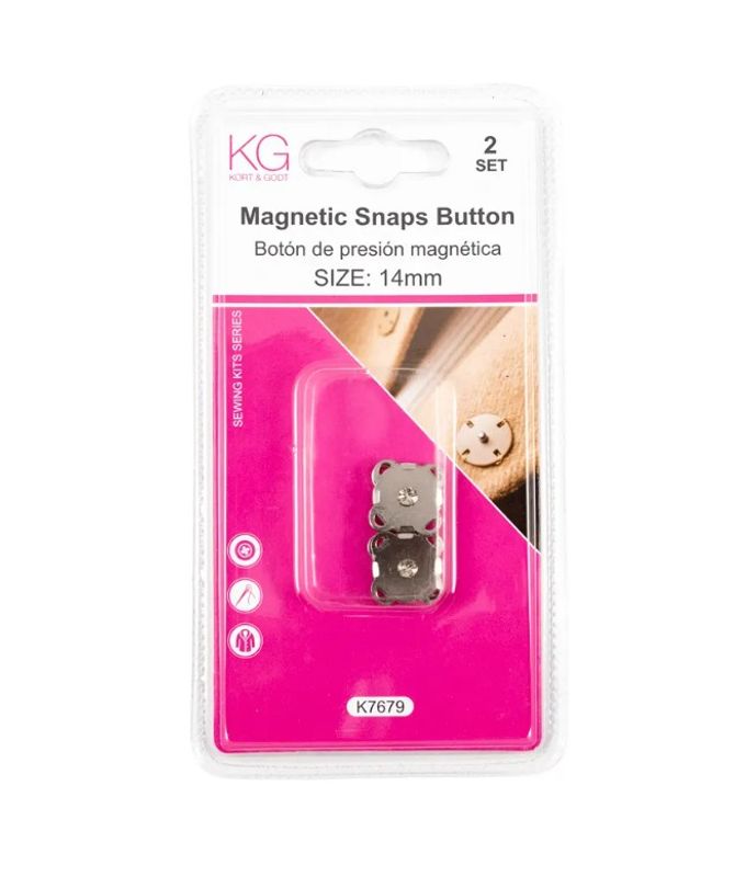Magnetknapp Sølv 14mm 