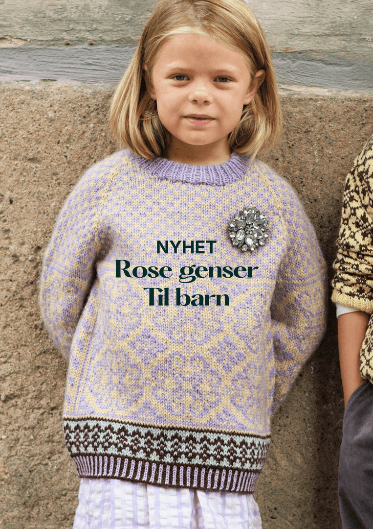 Nyhet: Rose genser til barn - garnpakke