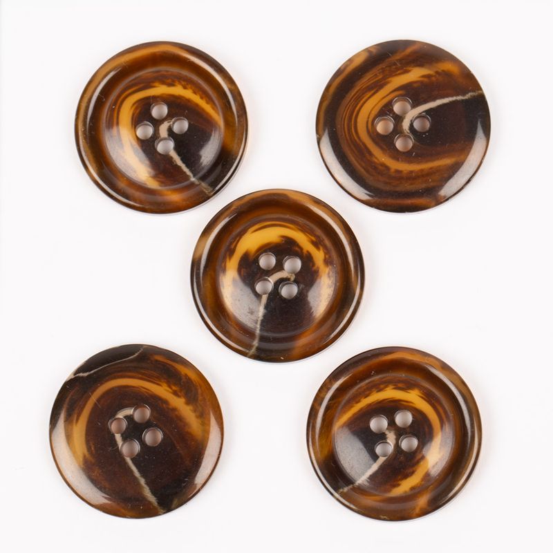 Imitert horn (teak), 25 mm