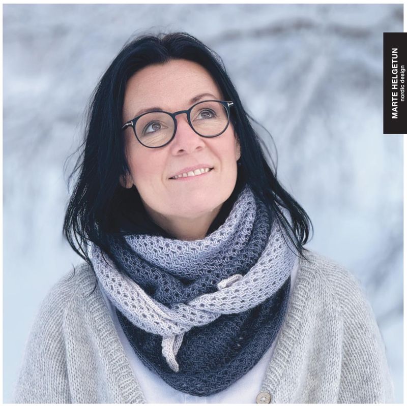 Snøkrystall sjal (oppskrift)