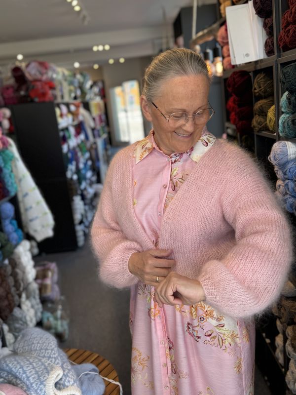 Facile Carigan - Ballerina Chunky Mohair, enkel tråd Rosa