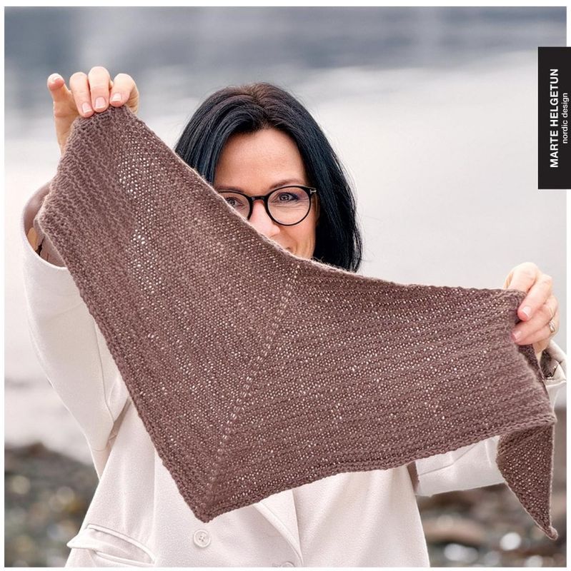 Rillespill sjal i REN Cashmere